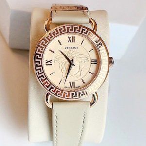Versace Beige Womens Medusa Watch! NEW